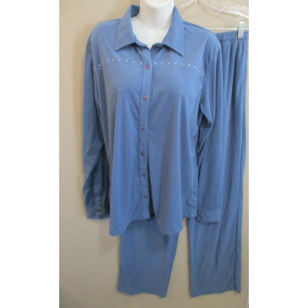 Sarah Bentley Set Microfiber Size Large Shirt & Medium Elastic Pants Outfit Soft